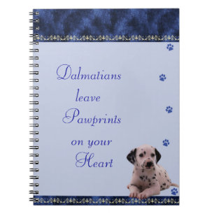 Dalmates Pawrints sur votre ~blue de carnet de