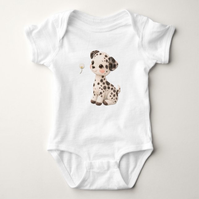 Dalmatian Baby Bodysuit – Cute Spotted Puppy 🐶 Strampler (Vorderseite)