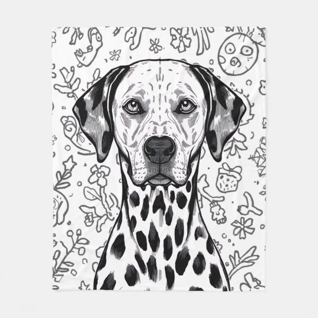 Dalmatian blanket fleecedecke (Vorderseite)
