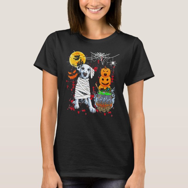Dalmatian Dog Halloween Costume Dog T-Shirt (Vorderseite)