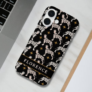 Dalmatian-Hund Goldsterne Mustername iPhone 16 Hülle