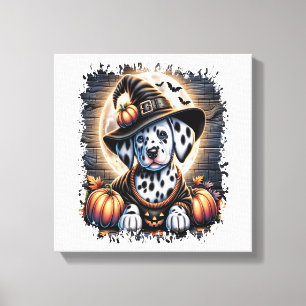 Dalmatian-Hund Halloween Leinwanddruck