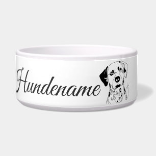 Dalmatian Minimalist Line Art personalized bowl Napf