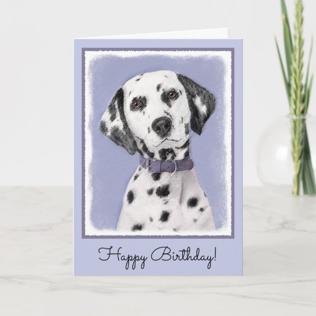 Dalmatian Painting - Cute Original Dog Art Karte (Vorderseite)