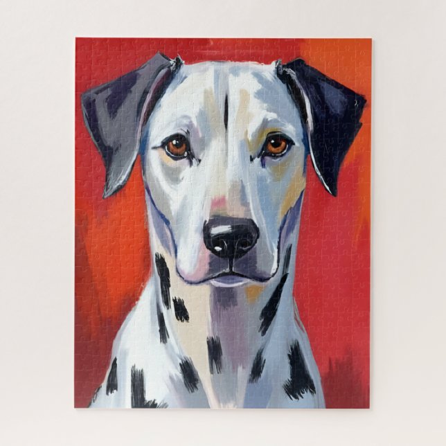 Dalmatian Painting Dog Pet Watercolor (Vertikal)