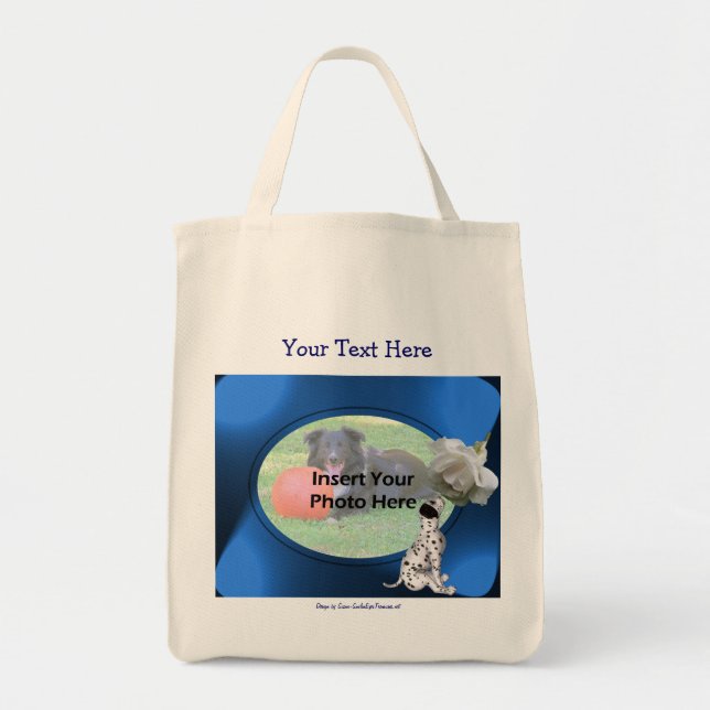 Dalmatian Puppy Add Your Photo Template Tote Bag Tragetasche (Vorne)