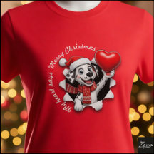 Dalmatian Puppy Christmas Heart Scarf Graphic
