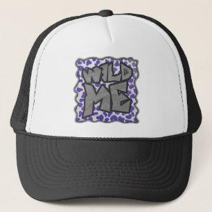 Dalmatian Purple and White Print Truckerkappe