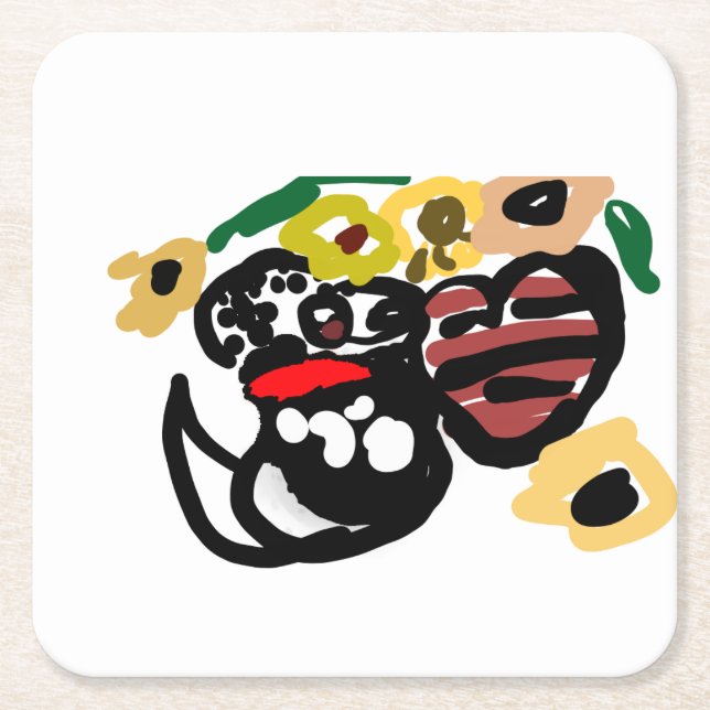 Dalmatian sunflowers rechteckiger pappuntersetzer (Vorderseite)