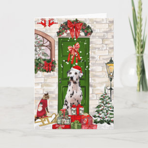 Dalmatianer-Hund Weihnachten  Karte