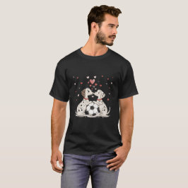Dalmatians with soccer ball for Valentine's Day T-Shirt