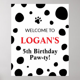 Dalmatie Spots Anniversaire Affiche de bienvenue