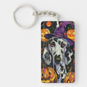 Dalmatien effrayant, sorcière d'Halloween et citro