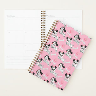 Dalmatiens Chiots Taches Noires Jouet Balle Rose B