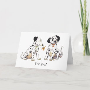 Dalmatiens 'Pour Vous' Carte de voeux