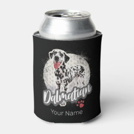 Dalmatier mit Paw Vintage Hund liebt Design Dosenkühler
