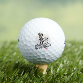 Dalmatier mit Paw Vintage Hund liebt Design Golfball