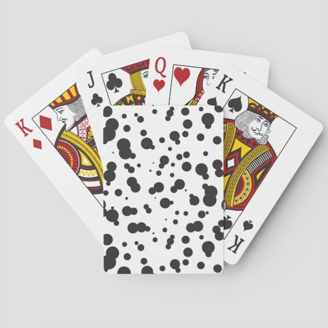 Dalmatine Dots Muster Spielkarten (Rückseite)