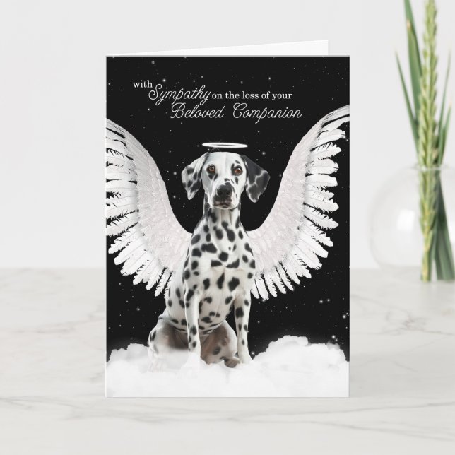 Dalmatiner Angel Dog Pet Karte (Vorderseite)