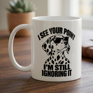 Dalmatiner Antisoziales Sarkastisches Welpen-Hund- Kaffeetasse