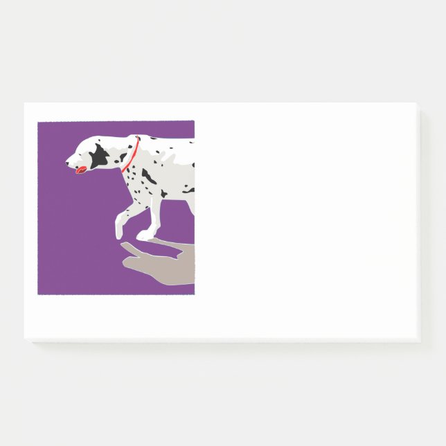 Dalmatiner Art Post-It® Notes, 10" x 6" Post-it Klebezettel (Vorderseite)