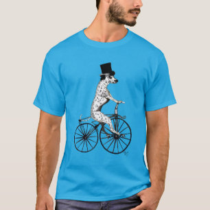 Dalmatiner auf Fahrrad 2 T-Shirt