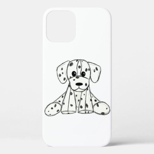 Dalmatiner ausgestopfter Hund zeichnend Kontur ein Case-Mate iPhone Hülle (Rückseite)