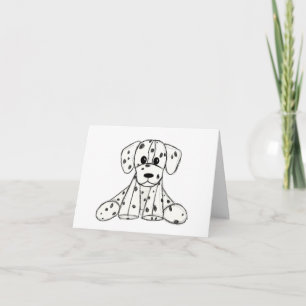 Dalmatiner ausgestopfter Hund zeichnend Kontur ein Einladung