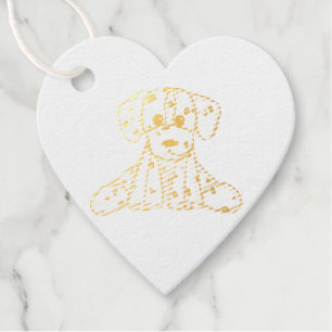 Dalmatiner ausgestopfter Hund zeichnend Kontur ein Geschenkanhänger