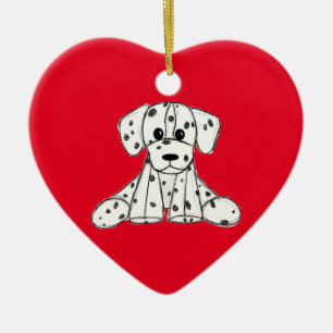 Dalmatiner ausgestopfter Hund zeichnend Kontur ein Keramik Ornament
