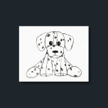 Dalmatiner ausgestopfter Hund zeichnend Kontur ein Leinwanddruck<br><div class="desc">Basierend auf einem ausgestopften Hund,  den ich als Kind hatte,  ist dieser bezaubernde Dalmatiner zu niedlich! Ideal für den Hund / Dalmatiner Liebhaber. Auch gut für Kinder!</div>