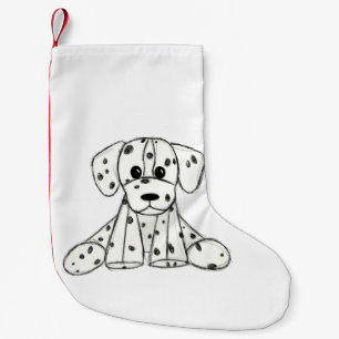 Dalmatiner ausgestopfter Hund Zeichnung Umriss ein Kleiner Weihnachtsstrumpf
