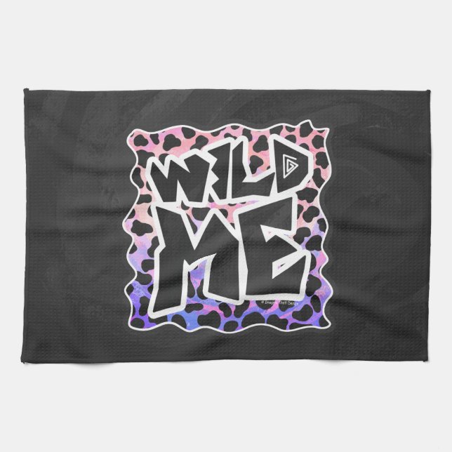 Dalmatiner Black and Pink Wild Me Handtuch (Horizontal)