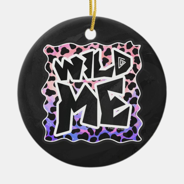 Dalmatiner Black and Pink Wild Me Keramik Ornament (Vorne)