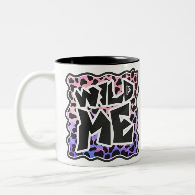 Dalmatiner Black and Pink Wild Me Zweifarbige Tasse (Links)
