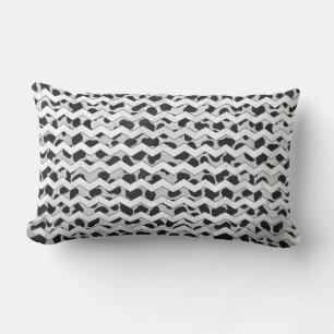 Dalmatiner Black and White Chvron Lendenkissen