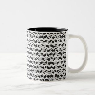 Dalmatiner Black and White Chvron Zweifarbige Tasse