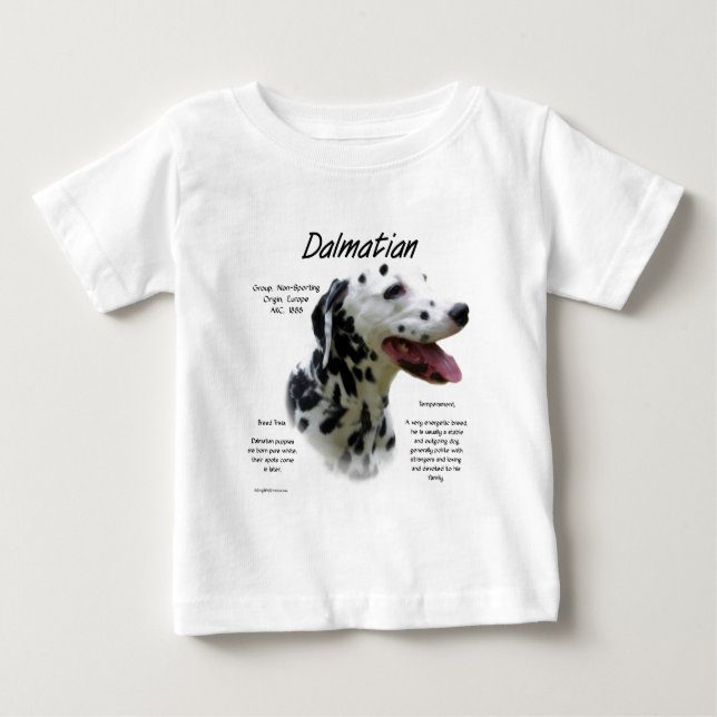 Dalmatiner (blk) Historie Design Baby T-shirt (Vorderseite)