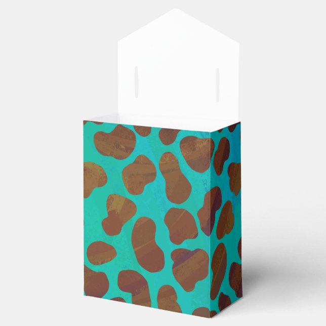 Dalmatiner braun und Aquamarin Geschenkschachtel (Geöffnet)