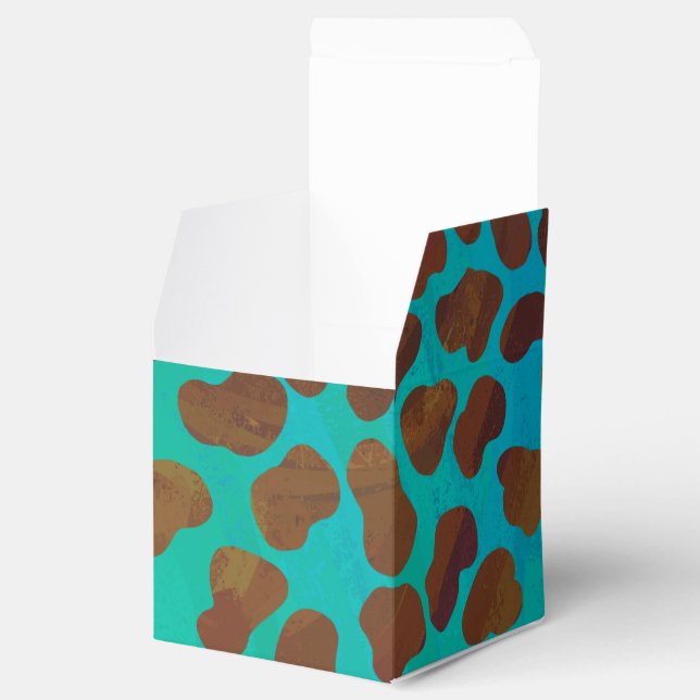 Dalmatiner braun und Aquamarin Geschenkschachtel (Geöffnet)