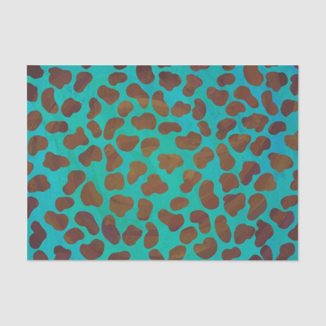 Dalmatiner braun und Aquamarin Seidenpapier (Vorderseite)