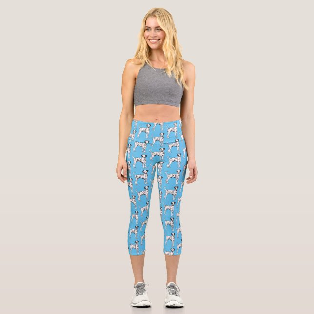 Dalmatiner Cartoon Capri Leggings (Vorderseite)