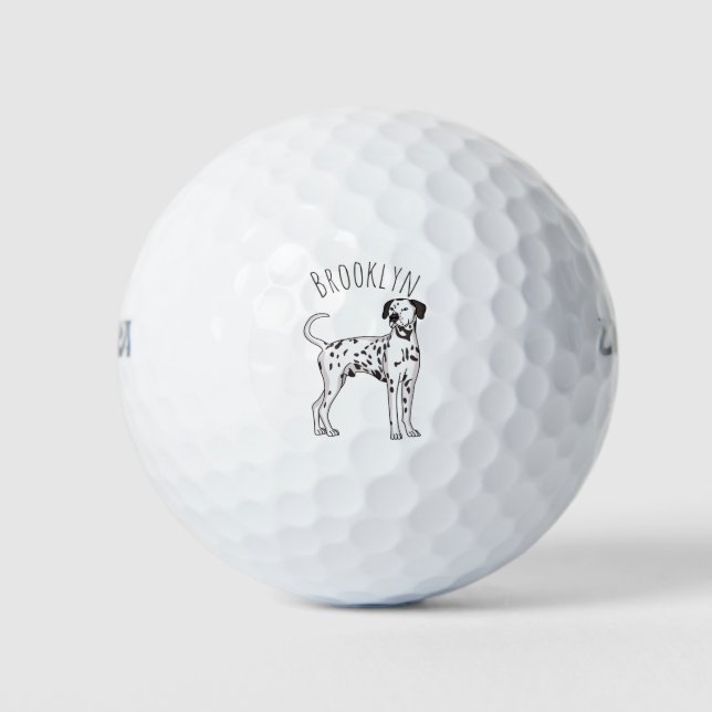 Dalmatiner Cartoon Golfball (Vorderseite)