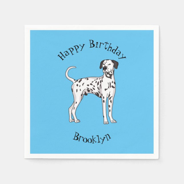 Dalmatiner Cartoon Serviette (Vorderseite)
