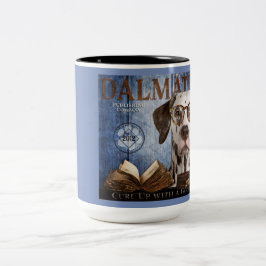 Dalmatiner, der Co-Kaffee-Tasse veröffentlicht Zweifarbige Tasse