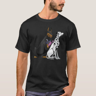 Dalmatiner Dobermann Hund Cooles Tattoo Künstler G T-Shirt