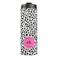 Dalmatiner Dog Abstraktes Muster Hot Pink Monogram