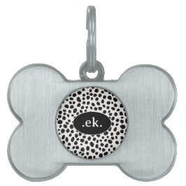 Dalmatiner Dog Abstraktes Muster Schwarzes Monogra Tiermarke