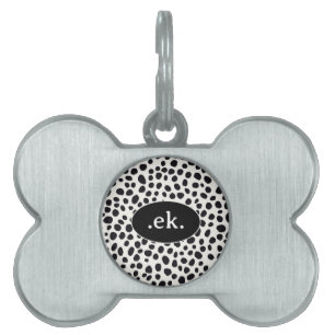 Dalmatiner Dog Abstraktes Muster Schwarzes Monogra Tiermarke