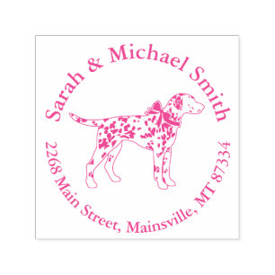Dalmatiner Dog Baby Dusche Puppy Pink Girl Permastempel